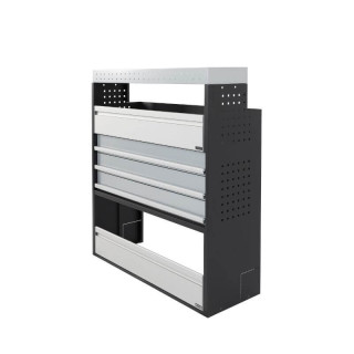 PROVAN-Ausbau (links oder rechts) mit Schubladen für Volkswagen T5 2011-2015 (Beispielfoto) - Seitenansicht