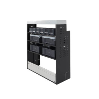 PROVAN-Ausstattung (links oder rechts) mit Koffern für Ford Custom 2023+ (Beispielfoto) - Seitenansicht PROVAN-Ausstattung (links oder rechts) mit Koffern für Ford Custom 2023+ (Beispielfoto) - Seitenansicht