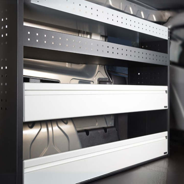 PROVAN-Ausstattung L1390mm (links) für Ford Courier 2014-2024 (Beispielfoto)