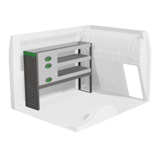 Einrichtung für Volkswagen Caddy 2021+ mit Schubladen (links) Vorderansicht