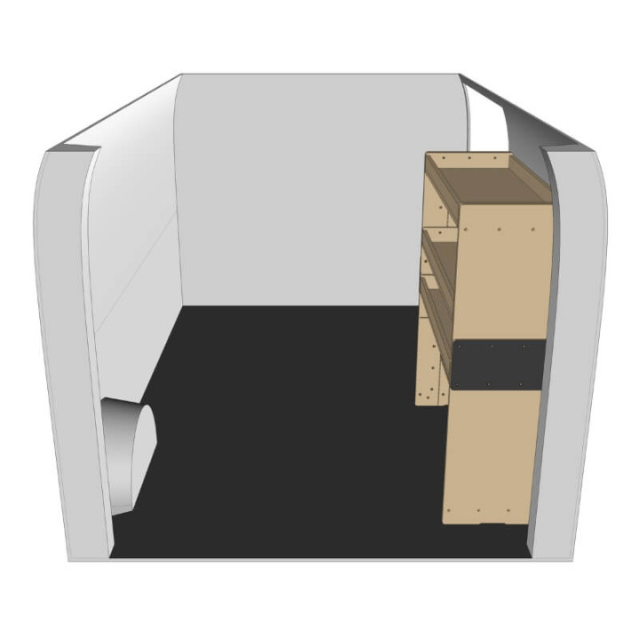 Rohholzregal rechts Seitenansicht Volkswagen T6/T6.1 2015-2025