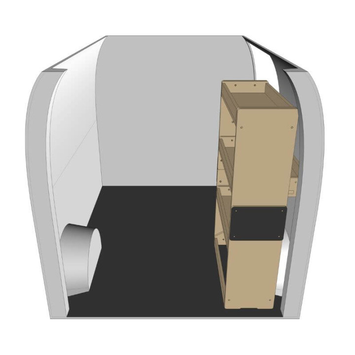 Rohholzregal rechts Seitenansicht Renault Kangoo 2007-2021