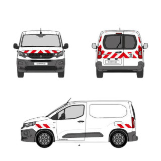 Markierungsset - Peugeot Partner III 2018-2024. Vorgeschnittene Klebestreifen, einsatzbereit Markierungsset - Peugeot Partner III 2018-2024. Vorgeschnittene Klebestreifen, einsatzbereit
