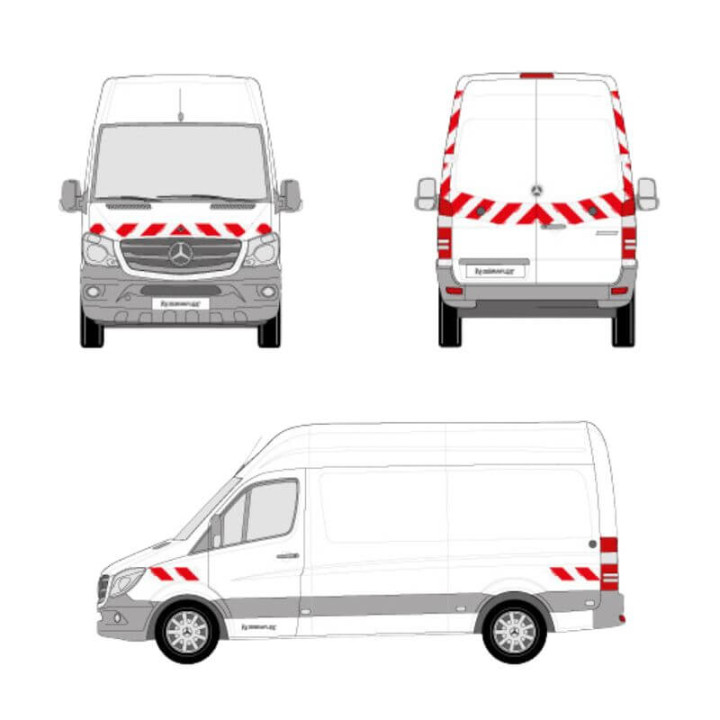 Markierungsset für Mercedes Sprinter 2013-2018 H2/H3