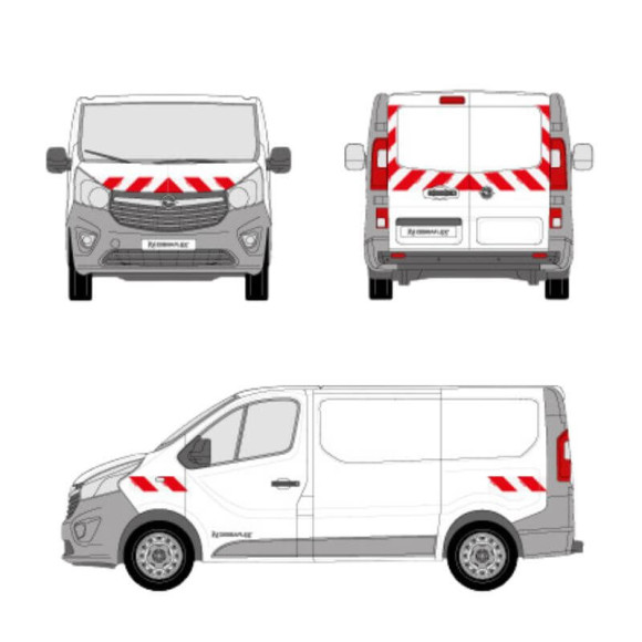 Markierungskit Opel Vivaro vorgeschnittene Klebestreifen Markierungskit Opel Vivaro vorgeschnittene Klebestreifen