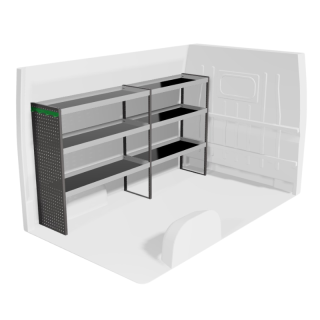 Ausbau für Volkswagen T7 2025+ (links) Frontansicht