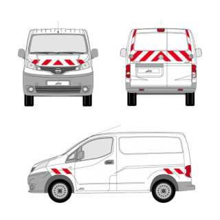 Markierungsset - Nissan NV200 Flügeltüren. Vorgeschnittene Klebestreifen, bereit zum Aufkleben Markierungsset - Nissan NV200 Flügeltüren. Vorgeschnittene Klebestreifen, bereit zum Aufkleben