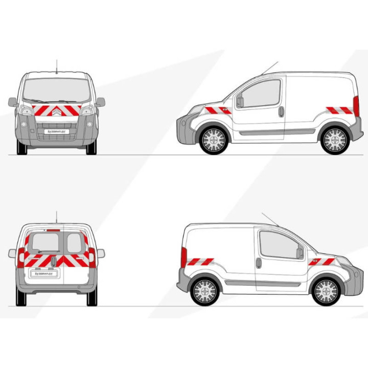 Markierungsset - Citroen Nemo mit Flügeltüren und Seitenansichten