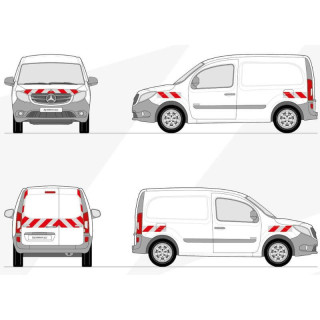 Markierungsset - Mercedes Citan 2012-2021 Flügeltüren. Vorgeschnittene selbstklebende Streifen, gebrauchsfertig