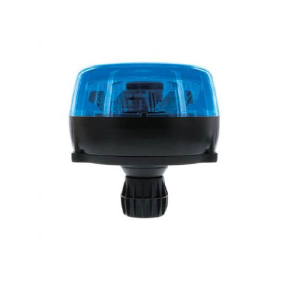 LED-Blaulicht mit doppeltem Blitz und DIN-Stangenbefestigung – Hohe Sichtbarkeit, IP69K-Dichtheit, kompatibel mit Nutzfahrzeugen