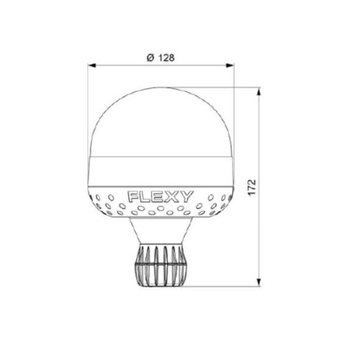 Technisches Schema der umweltfreundlichen LED-Rundumleuchte auf Stange / Mast