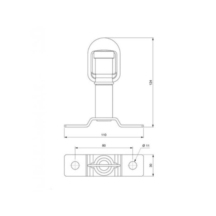 Technische Zeichnung Mastabmessungen