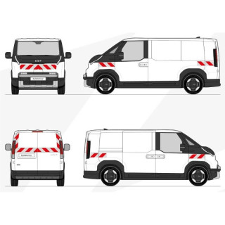 Weiß-rotes Warnmarkierungs-Set für Kia PV5