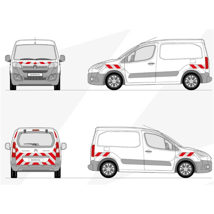 Markierungsset - Citroën Berlingo II Phase 1-2 von 2008-2015 mit Heckklappe
