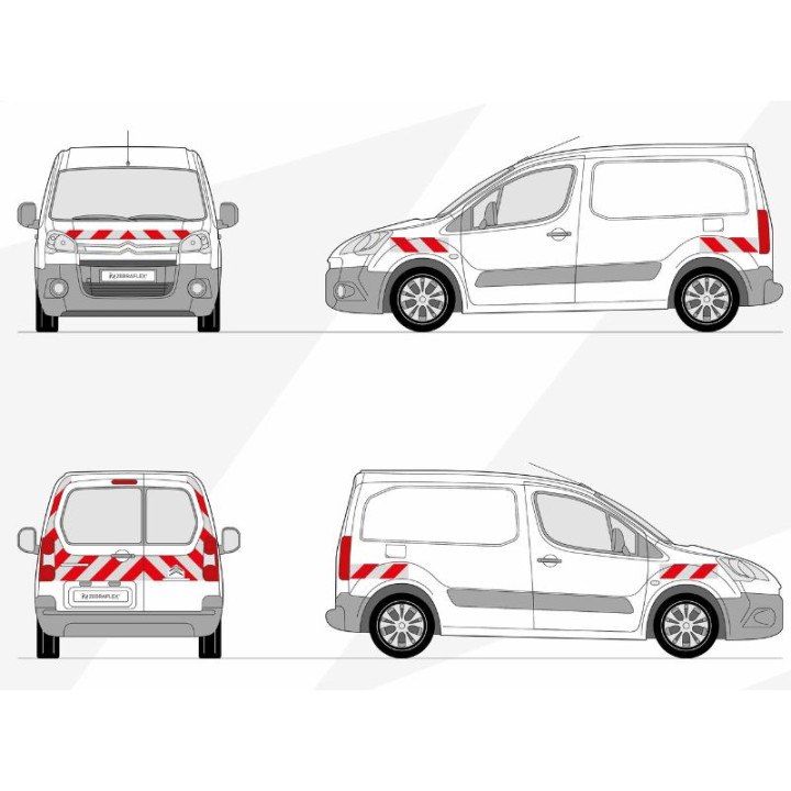 Markierungskit - Citroën Berlingo II Phase 2 von 2012-2015 mit 2 Türen