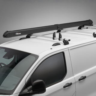 Aluminium-Rohrhalter Schwarz Rhino auf Dachträgern