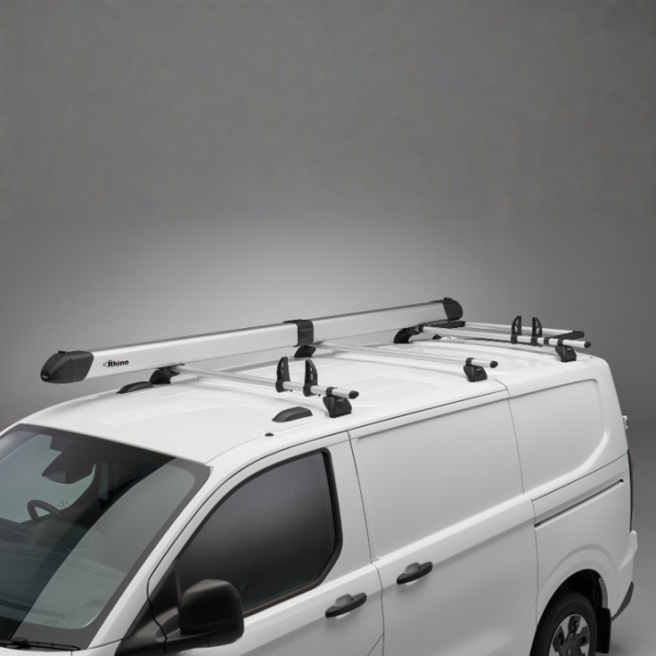 Aluminium-Rohrhalter Rhino auf Dachträgerstangen