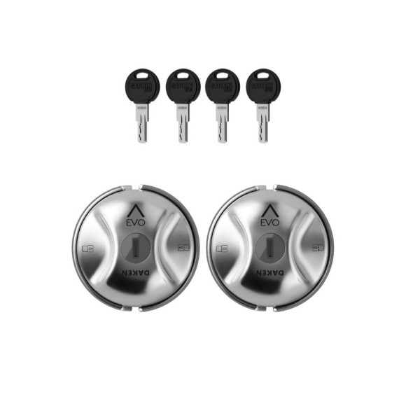 Doppelschloss-Set Diebstahlsicherung DAKEN SATURN EVO für Nutzfahrzeuge mit 4 Schlüsseln