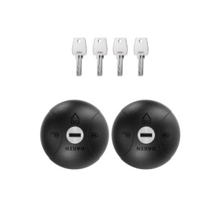 Diebstahlsicherung für Nutzfahrzeuge Daken Saturn GO doppelt schwarz mit 4 Schlüsseln