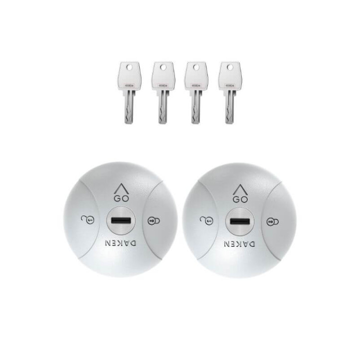 Diebstahlsicherung für Nutzfahrzeuge Daken Saturn GO doppelt grau mit 4 Schlüsseln