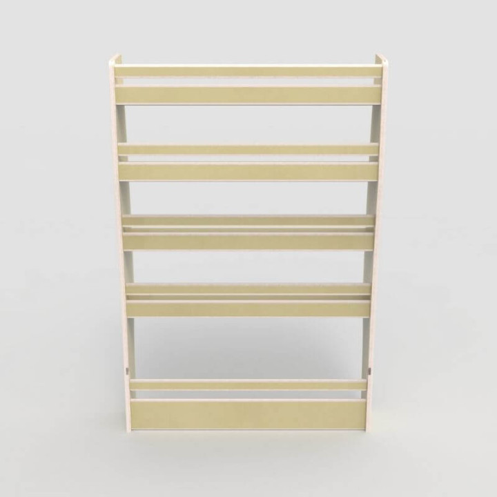 Nutzholzregal für Toyota Proace ab 2016, Frontansicht.