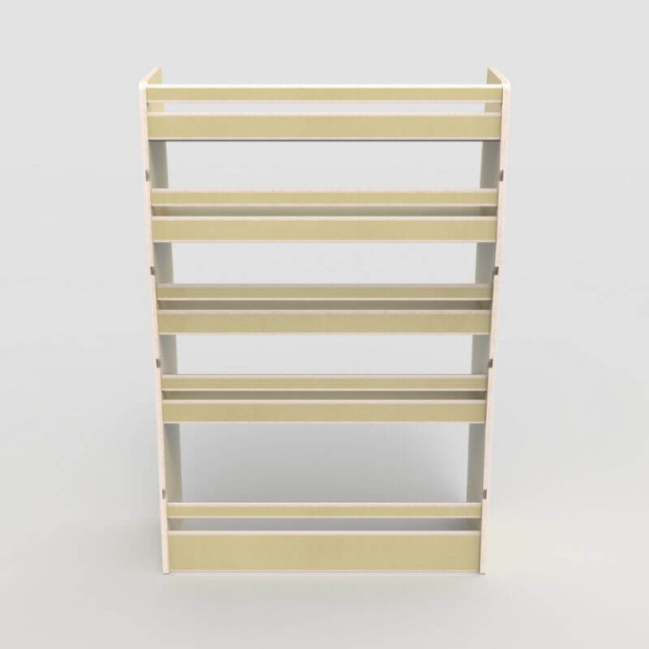 Nutzholzregal für Opel Vivaro ab 2019, Frontansicht.