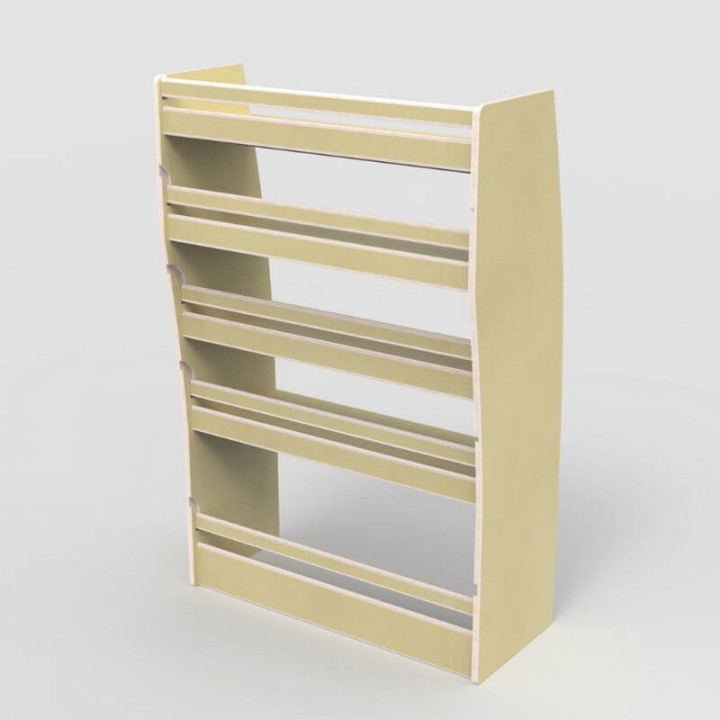 Lackierter Holzschrank für Fiat Scudo 2022+, Dreiviertelansicht.