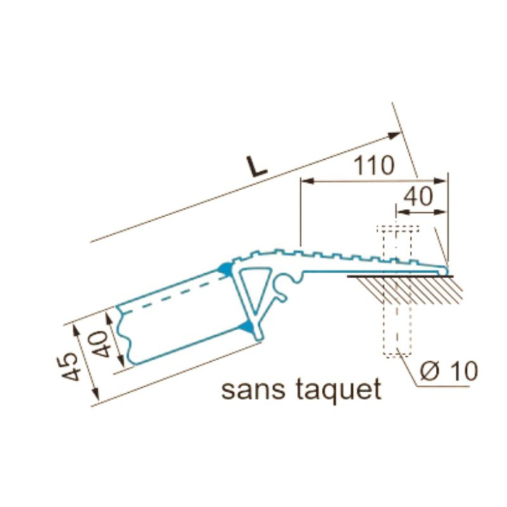 Befestigungsschema der Auflageleiste der Laderampe