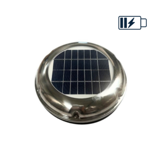 Solarbelüfter in Edelstahloptik