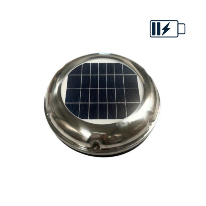 Solarbelüfter in Edelstahloptik