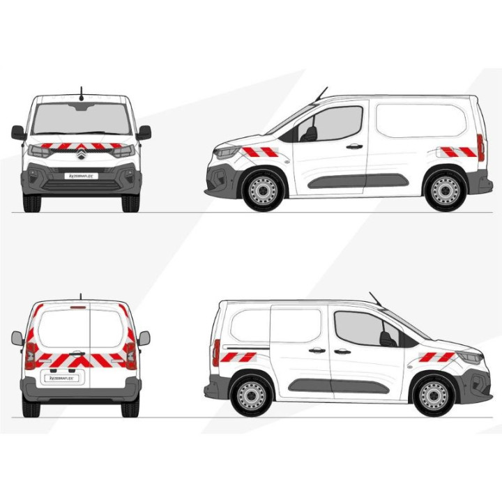 Absperrset – Citroën e-Berlingo 2021+. Vorgeschnittene Klebestreifen, montagebereit