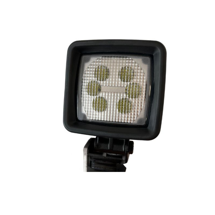 LED-Arbeitsscheinwerfer mit breitem Abstrahlwinkel 1500 Lumen, 6 Dioden, schwarzes Gehäuse auf schwenkbarem Halter