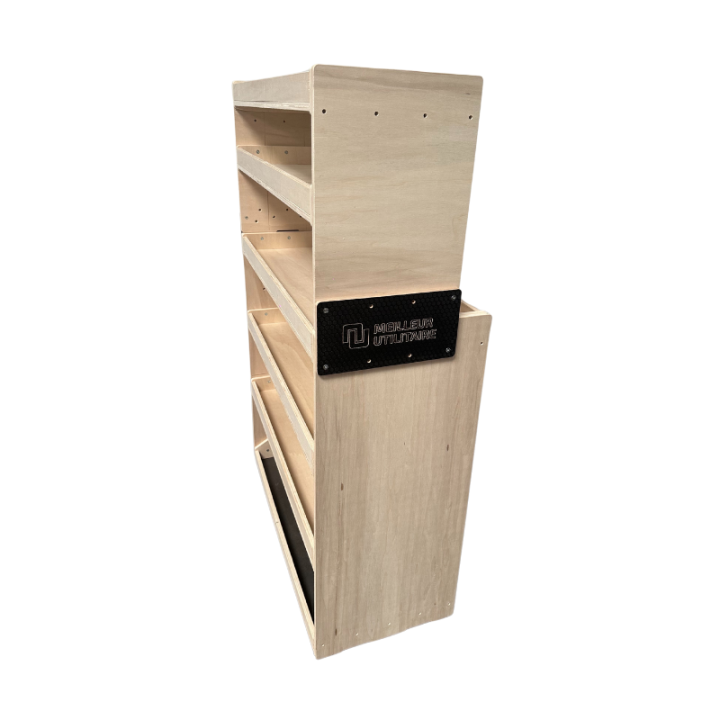 Rohe Holzregaleinheit, Seitenansicht, Mercedes Sprinter 2018+