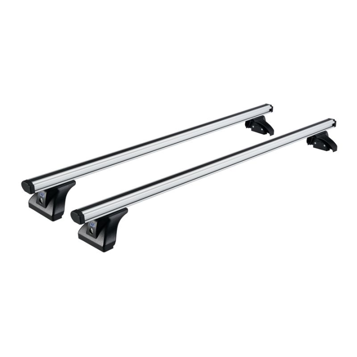 2 graue Aluminium-Dachträger Cruz für Volkswagen e-Transporter 2025+