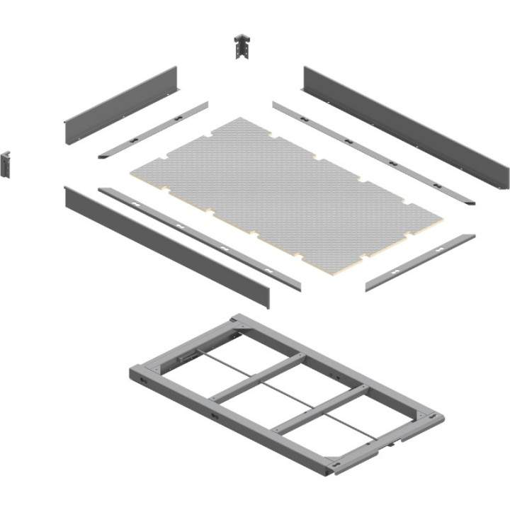 Komponentenschema der ausziehbaren Plattform System Edström