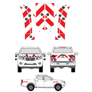 Markierungsset - Nissan NAVARA - 3M reflektierende Klebestreifen