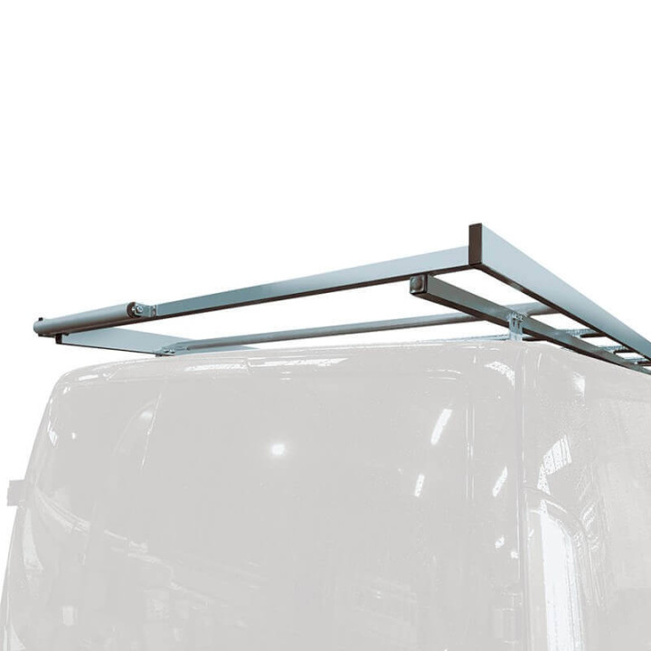 Flacher verzinkter Stahlträger für Nissan NV400 2010-2021 Rückansicht mit optionaler Ladelrolle
