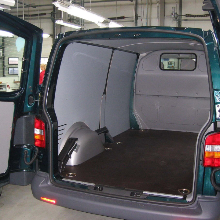 Innenverkleidung Polypro & Holz - Volkswagen Transporter - Komplettset: Boden, Wände, Türen und Radkästen