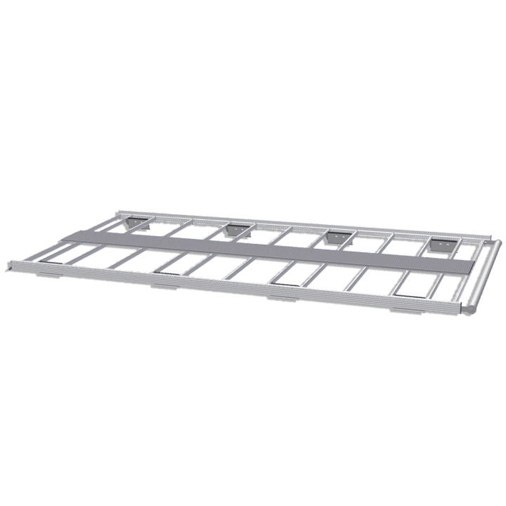Aluminium-Dachgepäckträger für Nissan NV250. Flacher Gepäckträger, ideal für Parkhäuser Aluminium-Dachgepäckträger für Nissan NV250. Flacher Gepäckträger, ideal für Parkhäuser