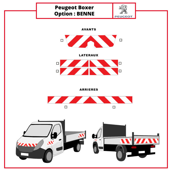 Markierungsset für Peugeot Boxer Kipper Markierungsset für Peugeot Boxer Kipper