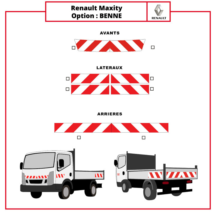 Markierungsset für Renault Maxity Kipper Markierungsset für Renault Maxity Kipper