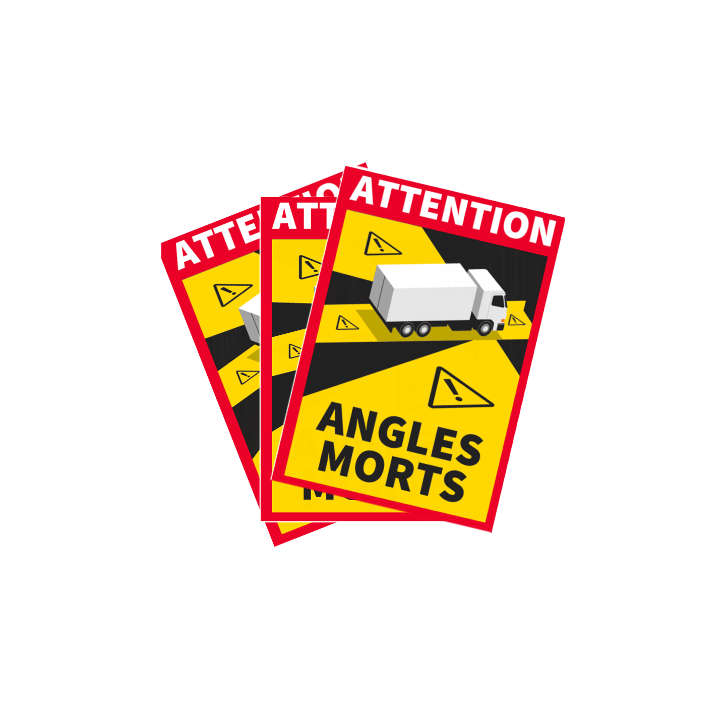 lepni.me 1er Pack Magnetischen Warnschild Achtung Toter Winkel Morts Aufkleber für LKW in Frankreich Starker Magnetaufkleber mit UV-Schutz