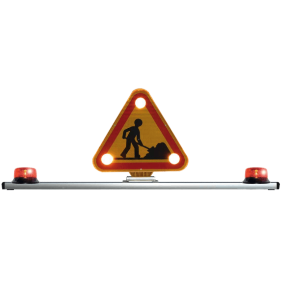 Ausgestattete Warnbalkenstange Triflash + 2 Rundumleuchten mit Kabel und 2 Schaltern Ausgestattete Warnbalkenstange Triflash + 2 Rundumleuchten mit Kabel und 2 Schaltern
