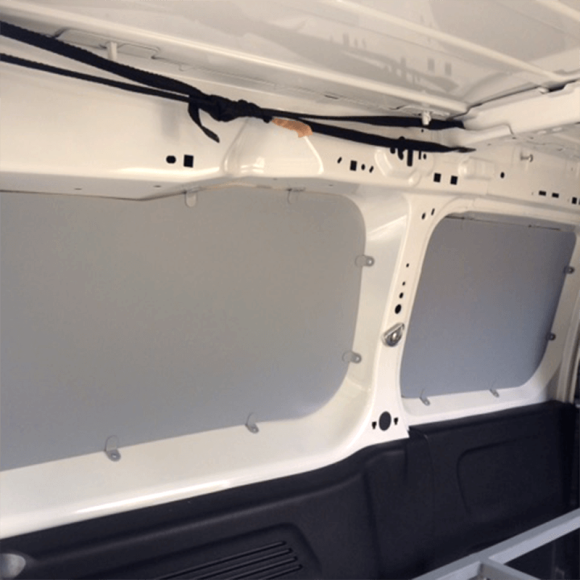 Innenverkleidung aus Holz für Seitenwände Citroen Berlingo Van III 2018+ graues Sperrholz - Beispielfoto