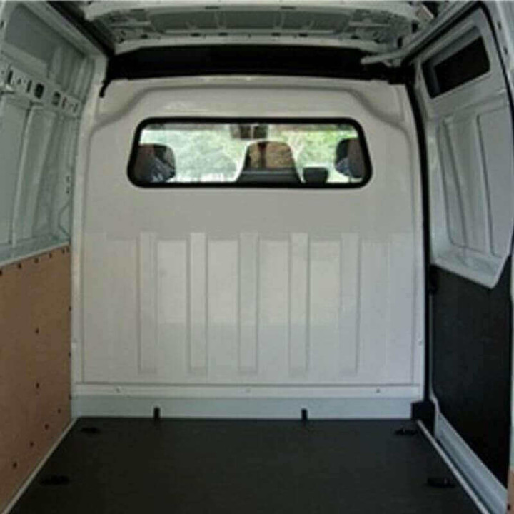 Trennwand Nissan Interstar 2022-2024 mit festem Fenster - Rückansicht Trennwand Nissan Interstar 2022-2024 mit festem Fenster - Rückansicht