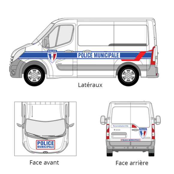 Markierungs-Kit Stadtpolizei Nutzfahrzeug Markierungs-Kit Stadtpolizei Nutzfahrzeug