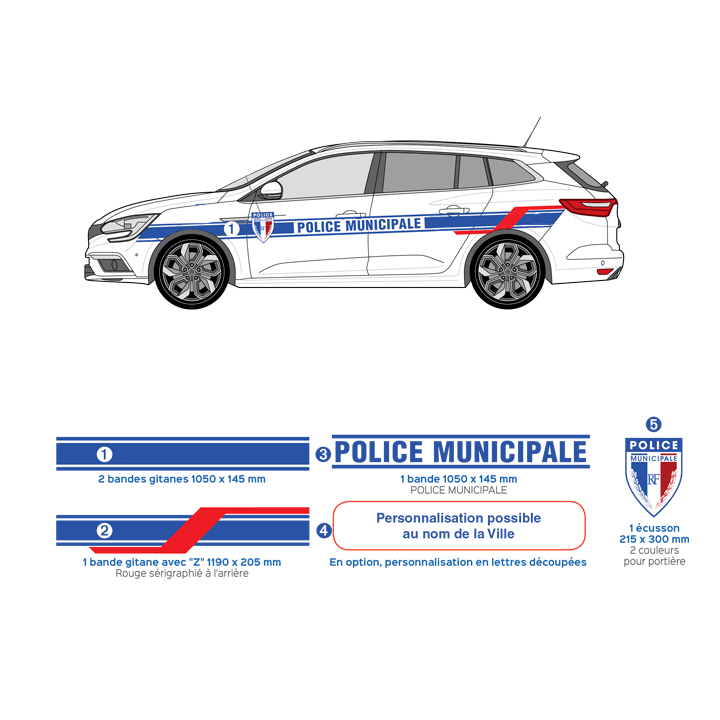 Markierungskit Gemeindepolizei Leichtfahrzeug