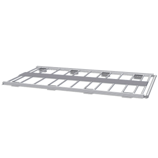 Aluminium-Dachträger für Ford Connect III 2024+. Flacher Dachträger ideal für Parkhäuser