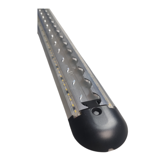 Halbrunde Zurrschiene 1m mit integrierten LEDs Halbrunde Zurrschiene 1m mit integrierten LEDs