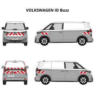 Markierungsset - Volkswagen Id Buzz Flügeltüren. Vorgeschnittene Klebestreifen zum Aufkleben